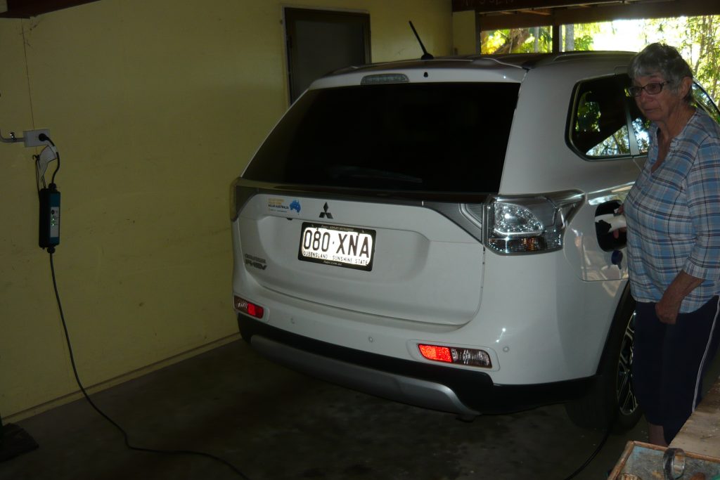 PHEV pluged in at a home charging 15 amp Plug.